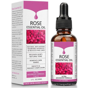 Huile essentielle de rose Vitamine C Soins de la peau Huile anti-rides éclaircissante